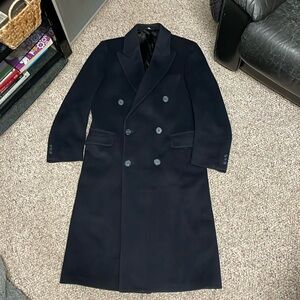Women's Double-Breasted Navy Trench Coat